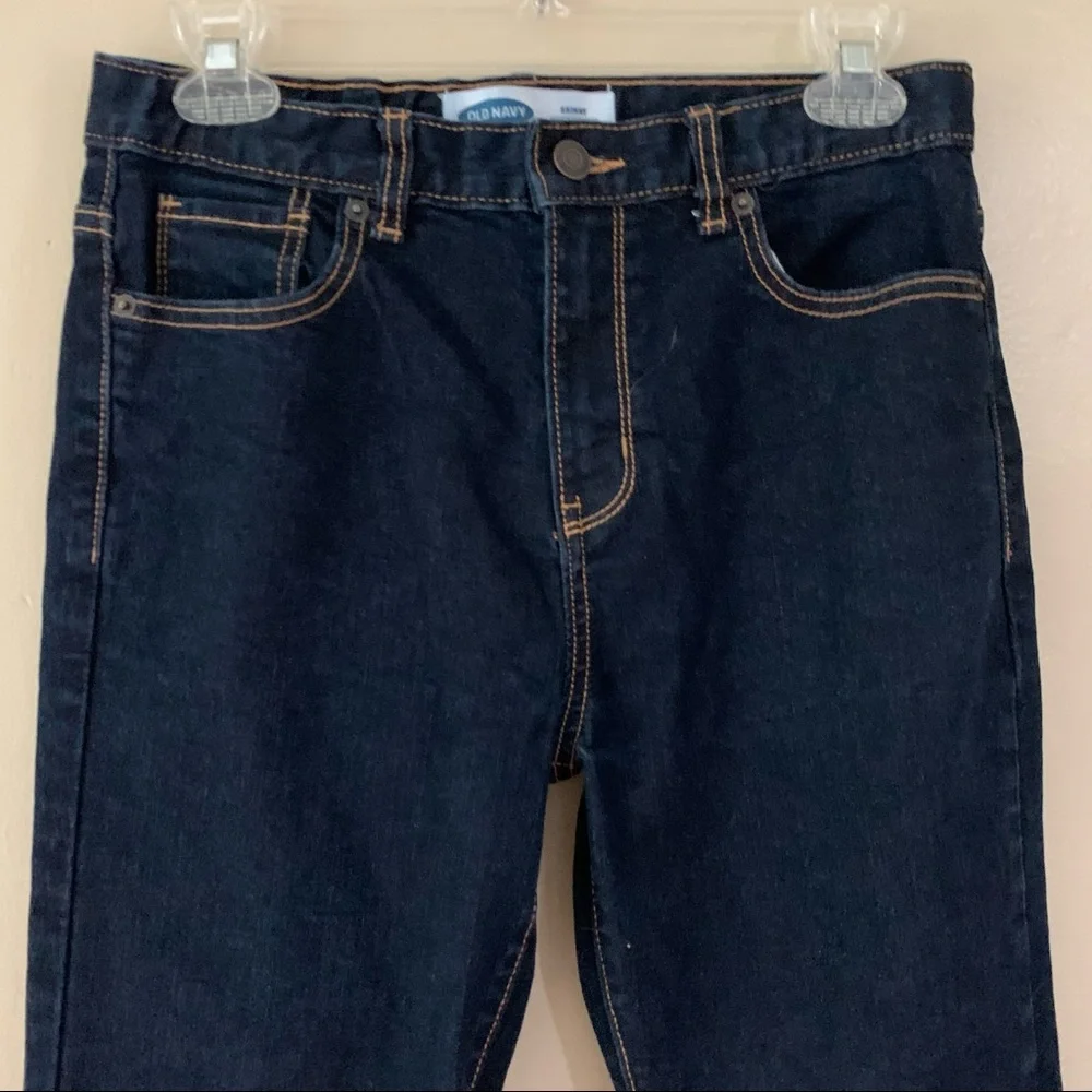 Old Navy Jeans Blue Dark Wash Skinny Built-In Flex High Rise Girls Jeans 16